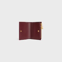 COMPACT WALLET TRIOMPHE CHARMS IN GRAINED CALFSKIN - SYRAH - NEW - 2 | CELINE
