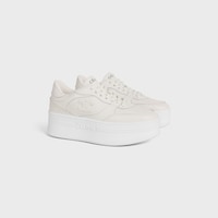 SNEAKER MIT BLOCKABSATZ UND TRIOMPHE PATCH AUS KALBSLEDER - OPTISCH-WEISS -  - 2 | CELINE