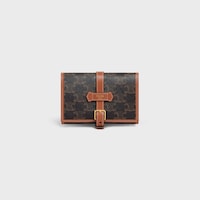 JEWELRY POUCH IN TRIOMPHE CANVAS AND CALFSKIN - TAN - TRAVEL SPRAYS - 1 | CELINE