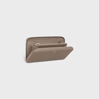 Large zipped wallet IN GRAINED CALFSKIN - SOURIS - WALLETS - 2 | CELINE