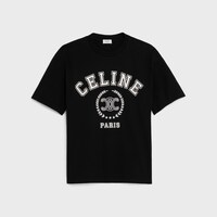 t-shirt IN cotton jersey - BLACK / WHITE -  - 1 | CELINE