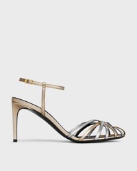 CELINE TRIOMPHE SANDALEN AUS LAMINIERTEM KALBSLEDER - PLATIN/SILBER -  - 1 | CELINE