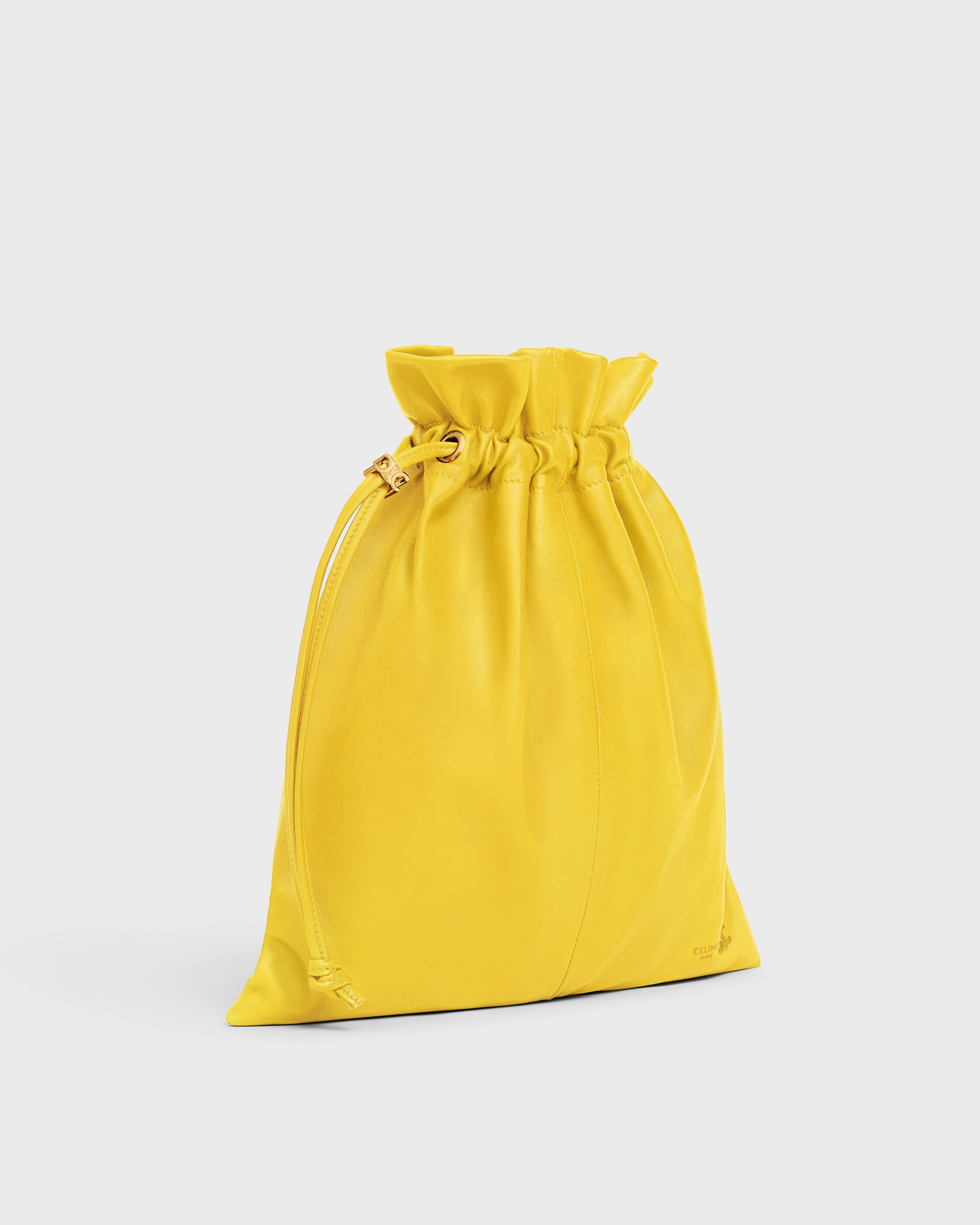 SMALL CRYSTAL POUCH IN LAMBSKIN - ULTRA YELLOW | CELINE
