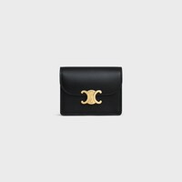PORTE-CARTES DE VISITE TRIOMPHE VEAU BRILLANT - Noir - GIFT FINDER - 1 | CELINE