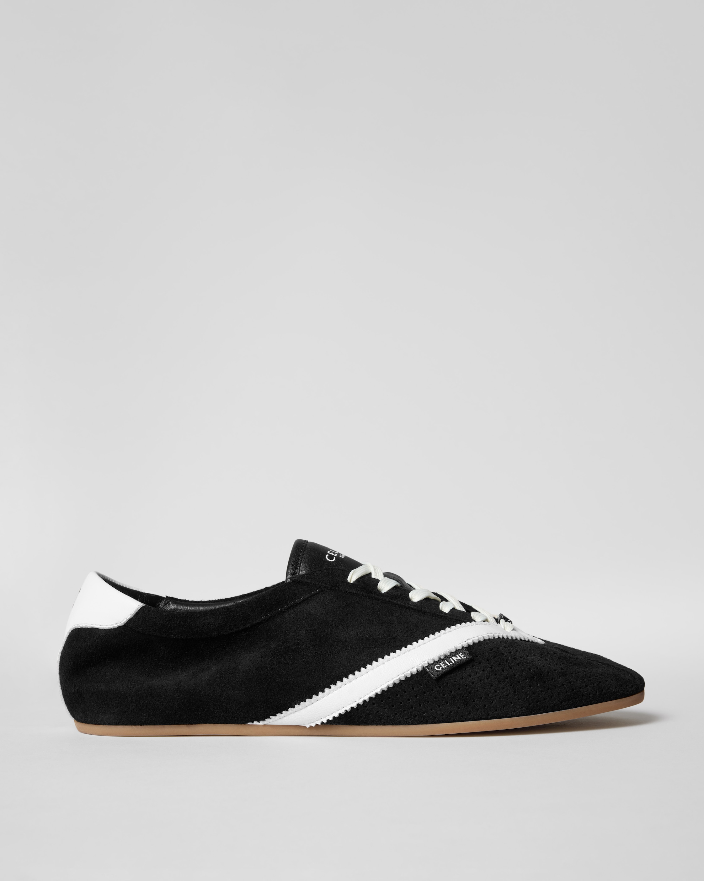 CELINE THE FLAT SNEAKER IN SUEDE CALFSKIN AND LAMBSKIN
