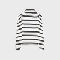 polo shirt IN striped silk jersey - OFF WHITE / BLACK -  - 2 | CELINE