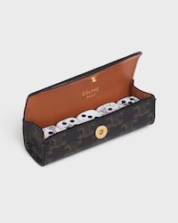 DICES CASE IN TRIOMPHE CANVAS - BLACK / WHITE - CELINE MAISON - 2 | CELINE