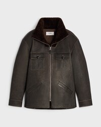 blouson Cuir de Buffle - marron foncé  -  - 2 | CELINE