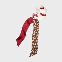 Lavalliere IN HERITAGE SILK TWILL - BROWN/RED/BURGUNDY -  - 2 | CELINE