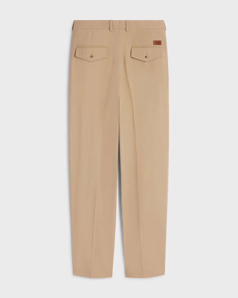 PANTALONES MONTAUK DE SARGA DE ALGODÓN - BEIGE BRITÁNICO -  - 1 | CELINE