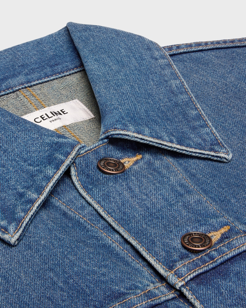 veste denim rigide - DARK UNION WASH -  - 1 | CELINE