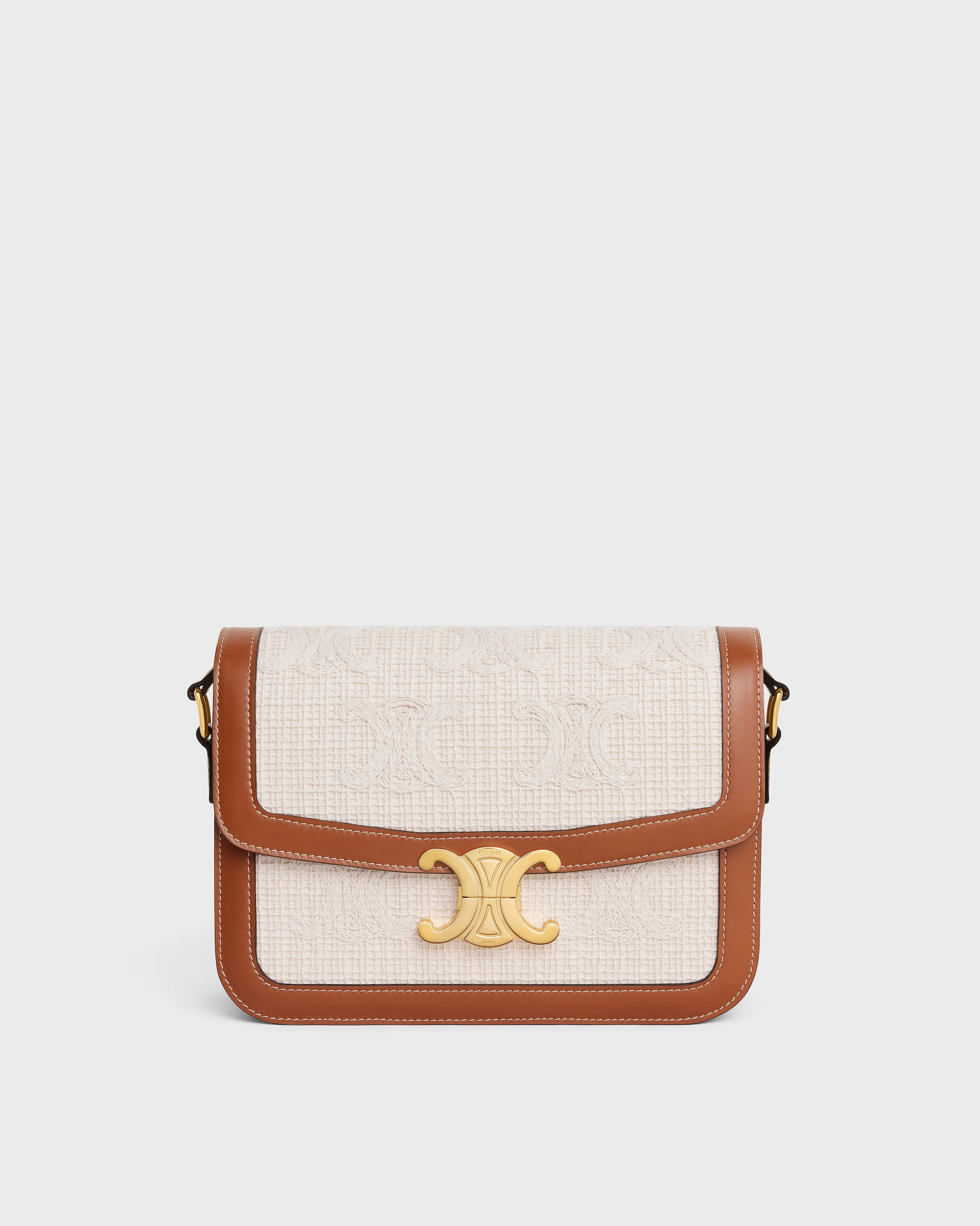 Classique Triomphe Bag in TEXTILE WITH TRIOMPHE CROCHET EMBROIDERY