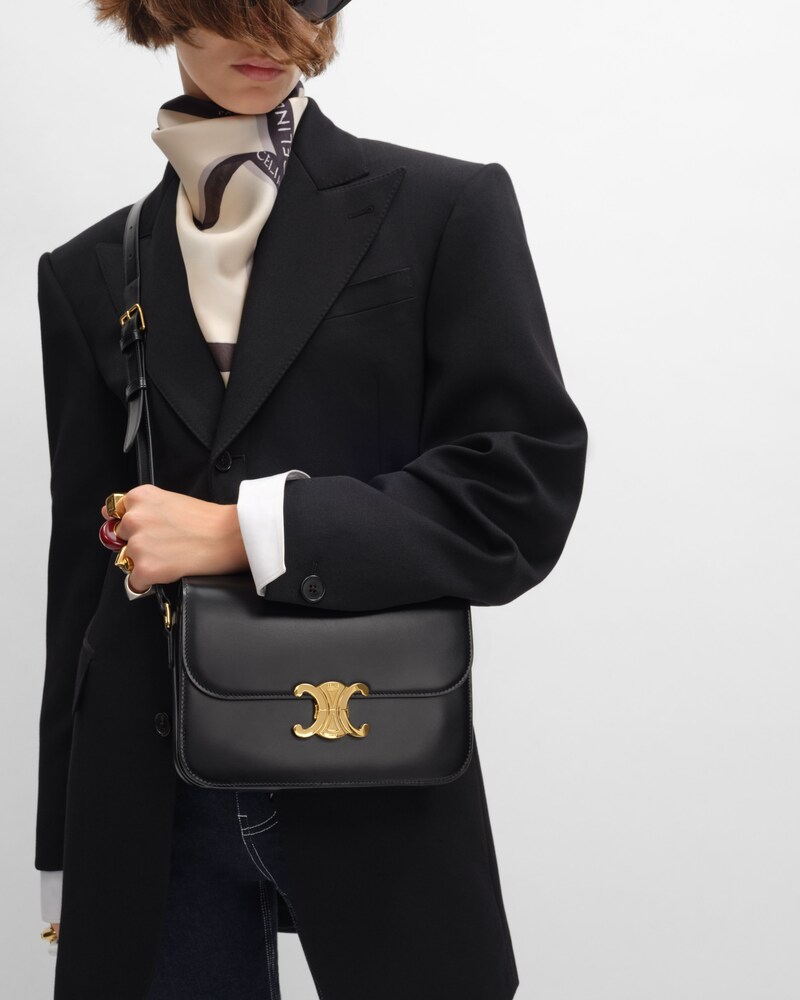Borsa Triomphe Classique in pelle di vitello lucida - NERO - REGALI SU MISURA - 1 | CELINE