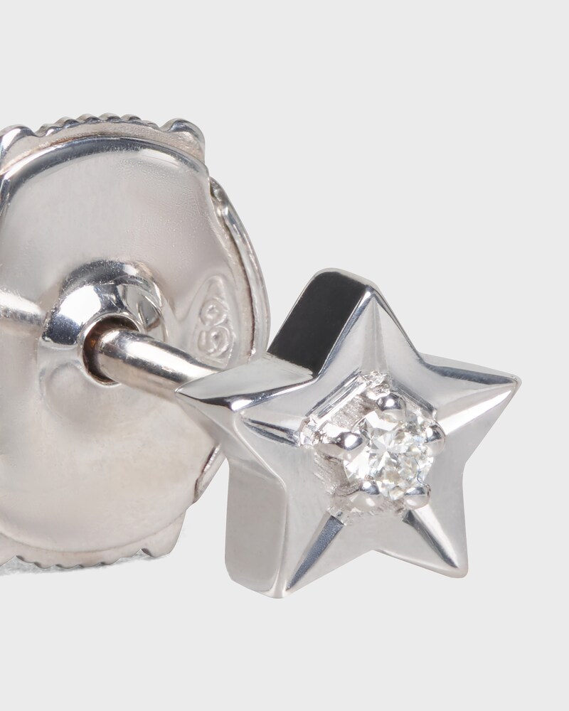 Puces d'Oreilles Etoile Celine en Or Blanc et Diamants - Or blanc - CADEAUX ESSENTIELS - 1 | CELINE