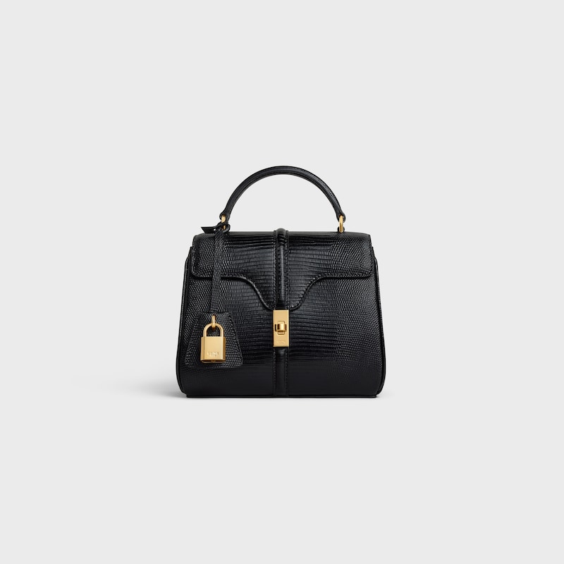 MINI 16 in Lizard - BLACK - SHOULDER BAGS - 1 | CELINE