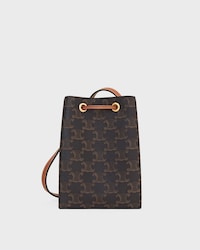 MICRO SAILOR IN TRIOMPHE CANVAS AND CALFSKIN - TAN - TRIOMPHE CANVAS - 2 | CELINE