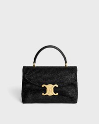 TEEN NINO BAG IN Raffia and calfskin - BLACK - NINO - 1 | CELINE