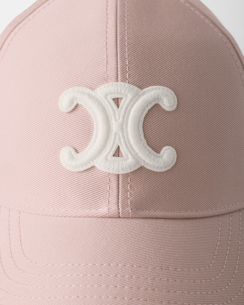 triomphe baseball cap in washed cotton - BLUSH -  - 1 | CELINE