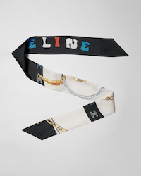 LAZO LAVALLIÈRE BULLSEYE, 110 - BLANCO ROTO/NEGRO -  - 1 | CELINE