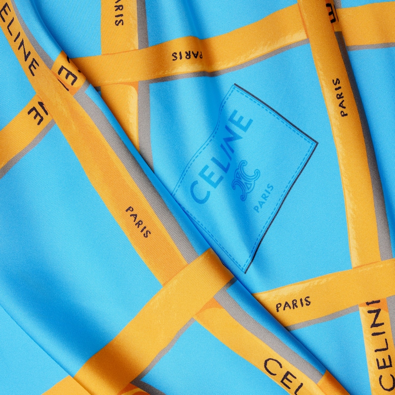 square IN silk twill - SKY/YELLOW/BLUE -  - 1 | CELINE