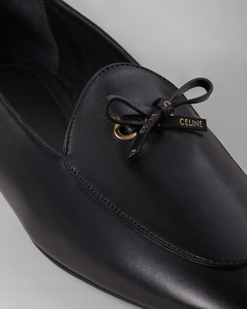 SLIPPER AURA BOW EN CUIR - Noir -  - 1 | CELINE