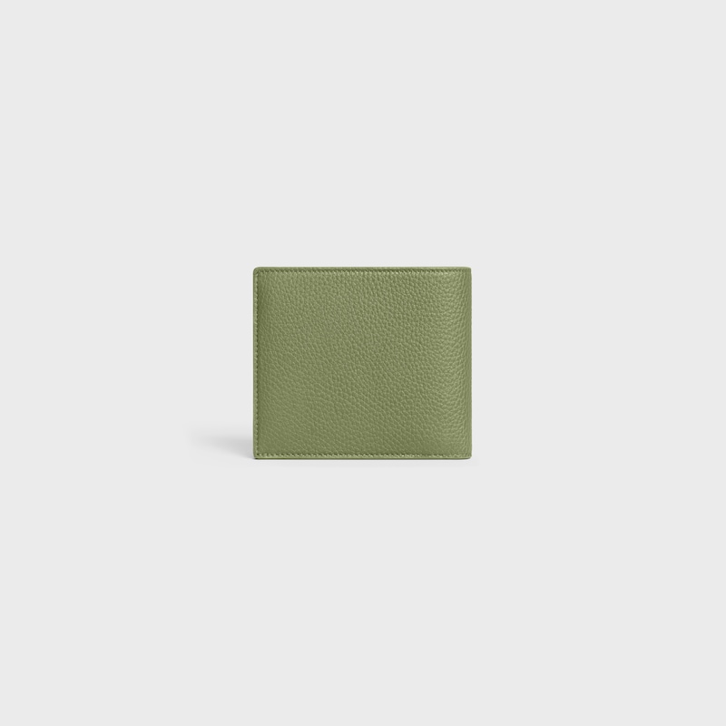 Bi-fold Wallet IN GRAINED CALFSKIN - LIGHT KHAKI - WALLETS - 1 | CELINE