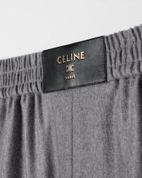 PULL-ON TROUSERS IN CASHMERE FLANNEL - GRIS CLARO -  - 2 | CELINE