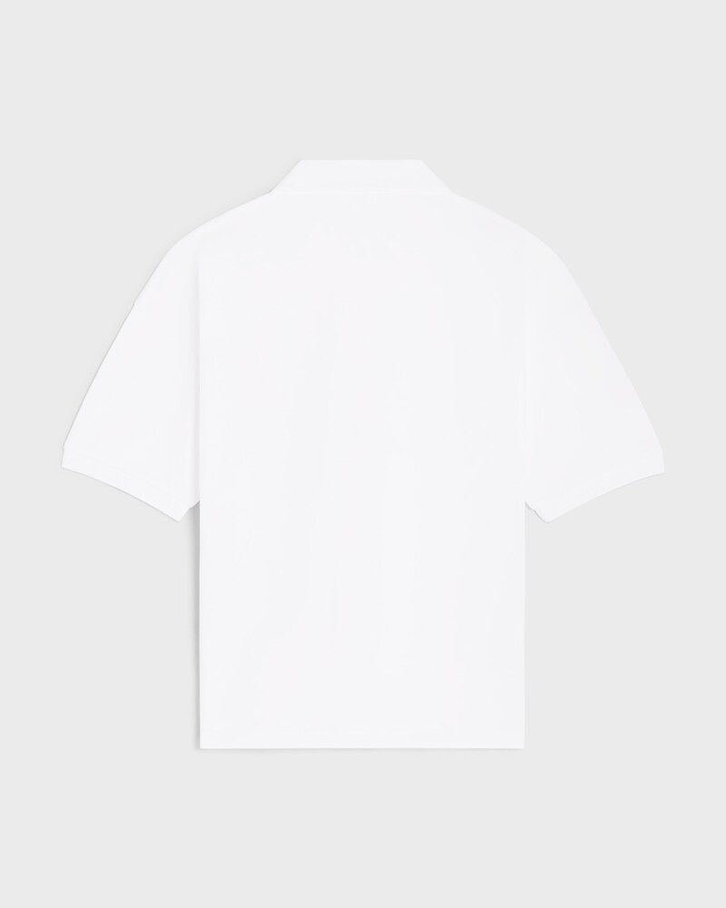 polo shirt IN PIQUE COTTON JERSEY - OFF WHITE / ROUGE CERISE -  - 1 | CELINE