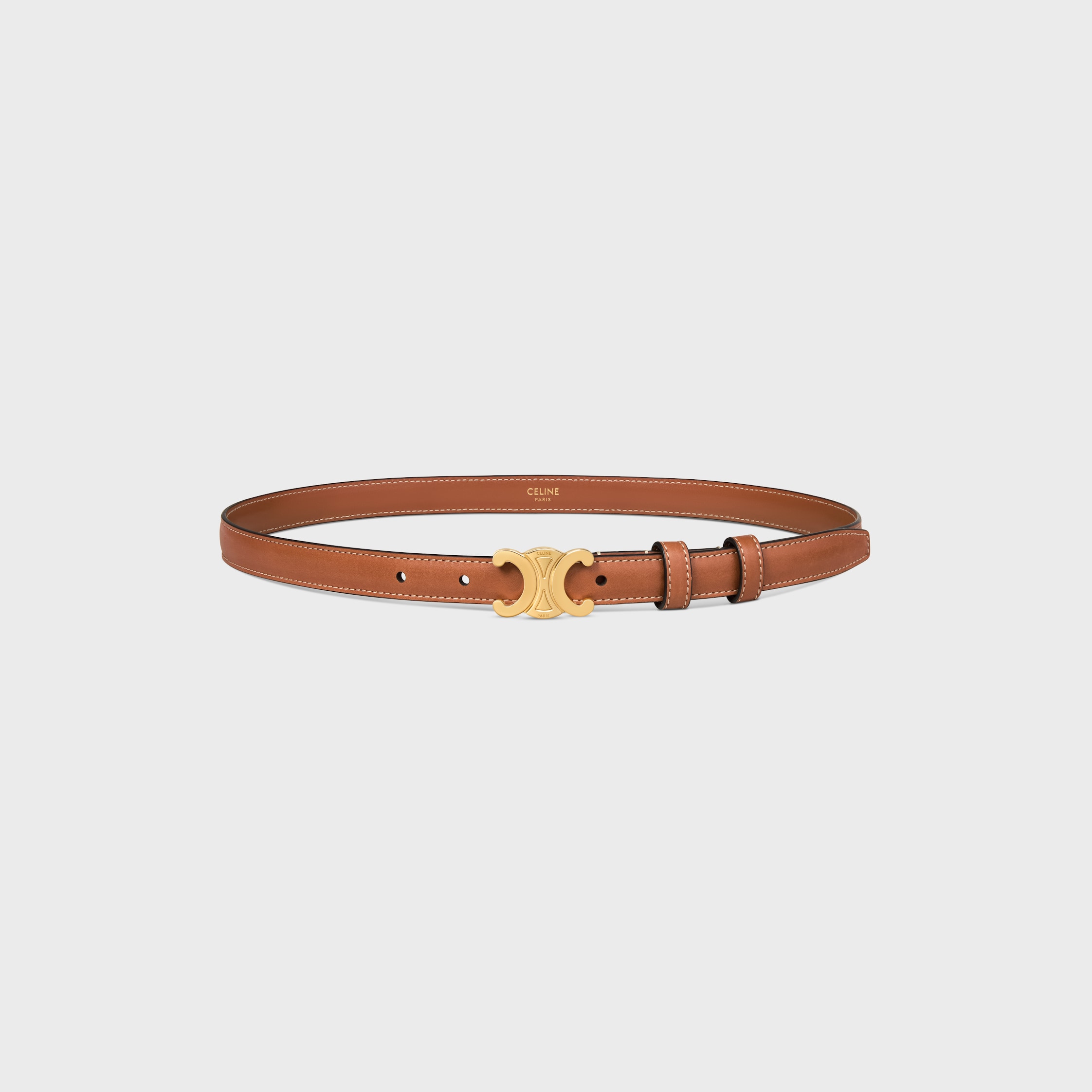 Triomphe Belt 18MM IN Natural Calfskin - TAN | CELINE