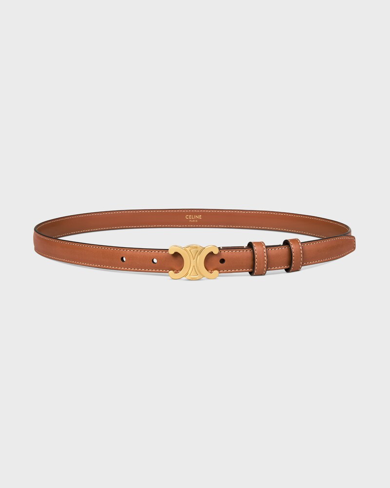 Triomphe Belt 18MM IN Natural Calfskin - TAN -  - 1 | CELINE