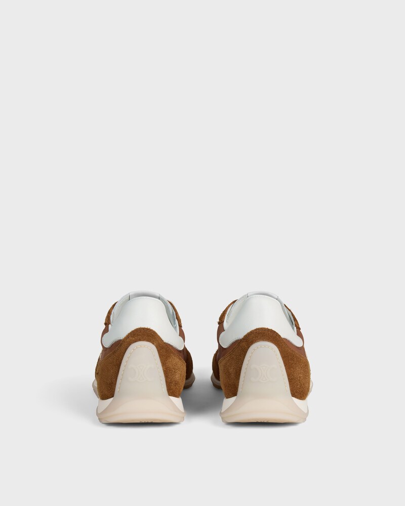 SNEAKER RACER EN NYLON, CUIR DE VEAU VELOURS ET CUIR DE VEAU - SAHARA -  - 1 | CELINE