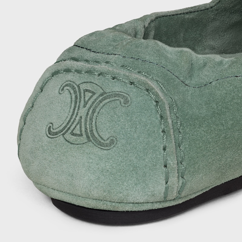 MOCASSIN ADAM EN CUIR DE VEAU VELOURS - CÉLADON -  - 1 | CELINE