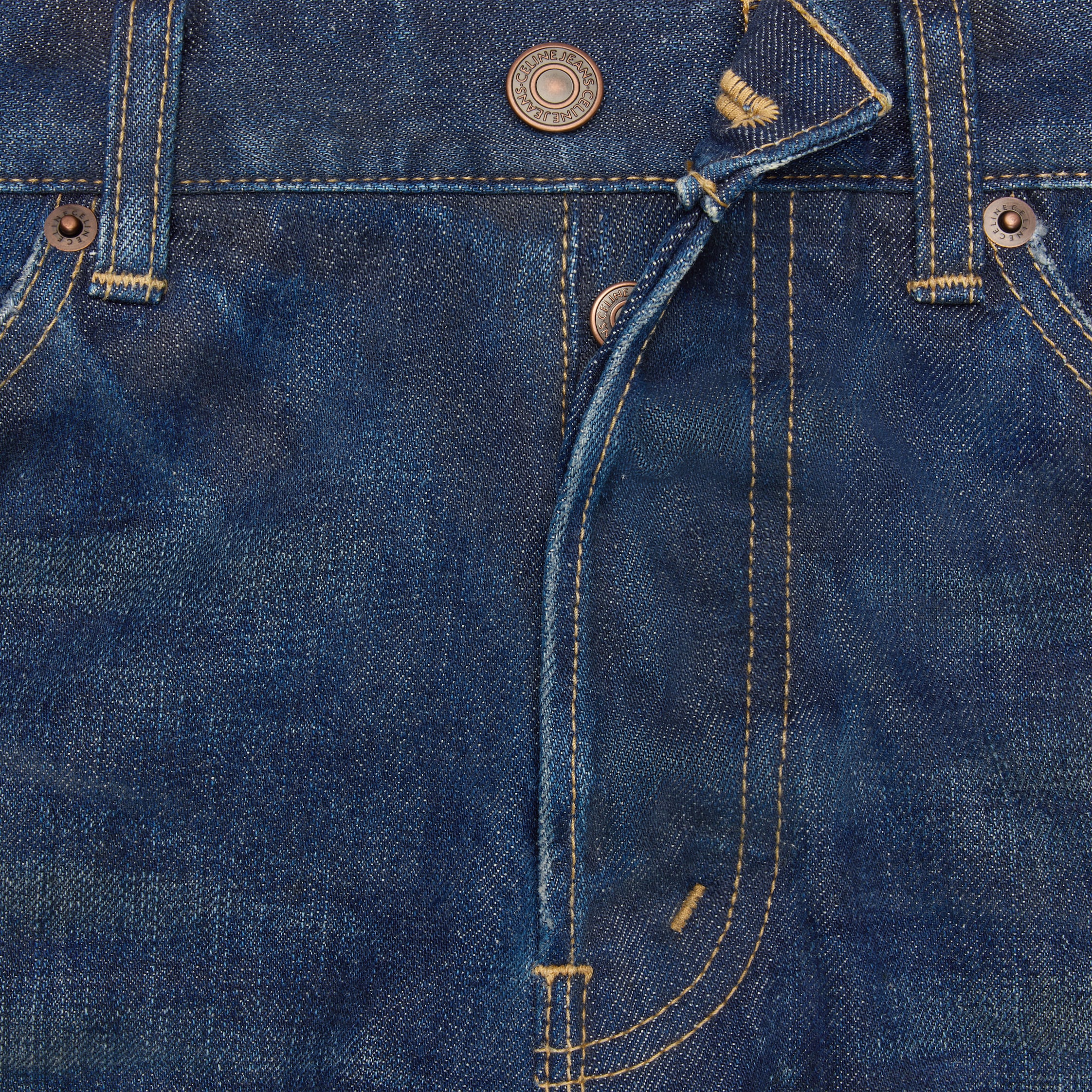 kurt jeans in indigo dark stone wash denim - INDIGO DARK STONE