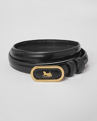 CELINE SULKY BELT 13MM IN Taurillon Leather - BLACK -  - 1 | CELINE