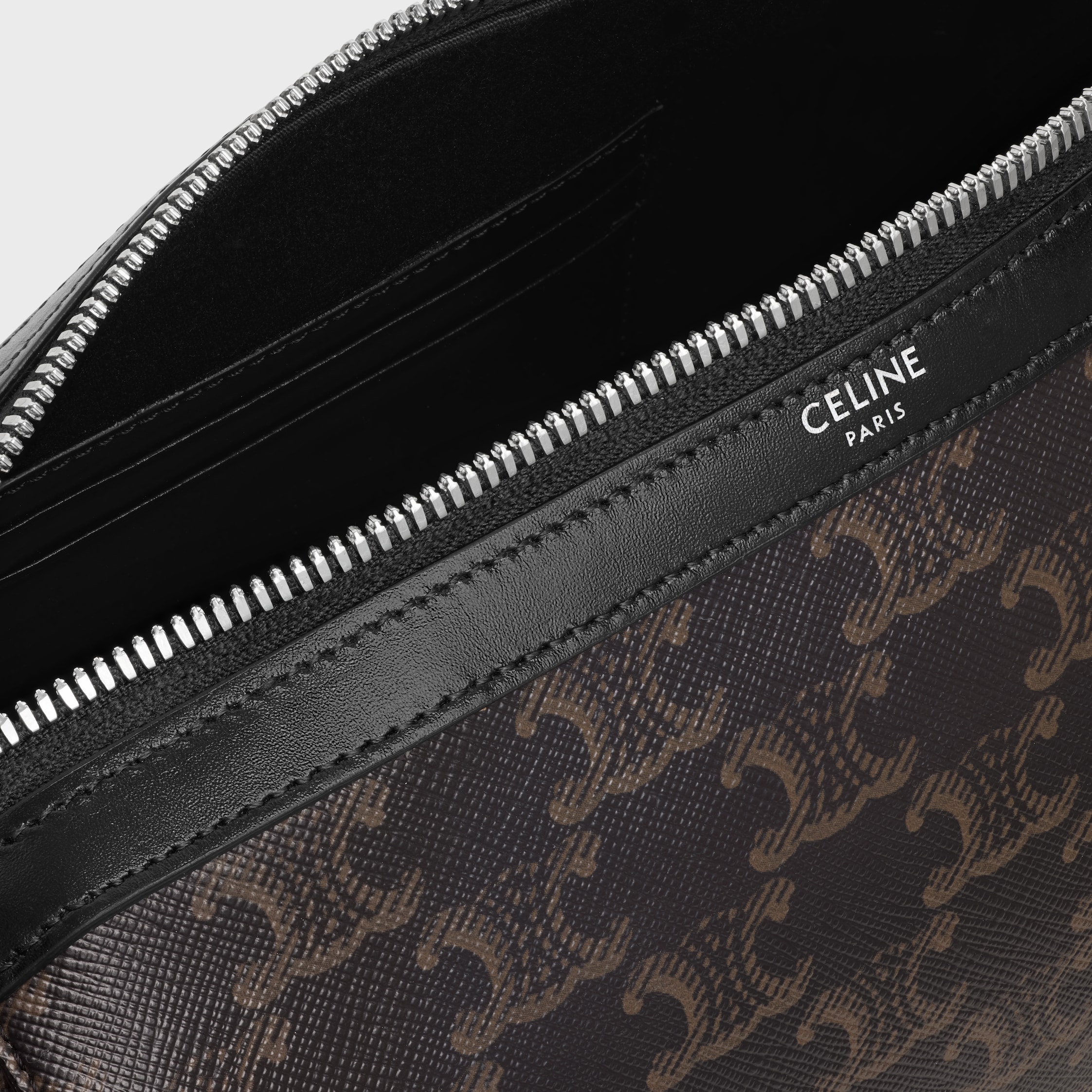 MINI BOSTON IN TRIOMPHE CANVAS AND CALFSKIN - BLACK | CELINE