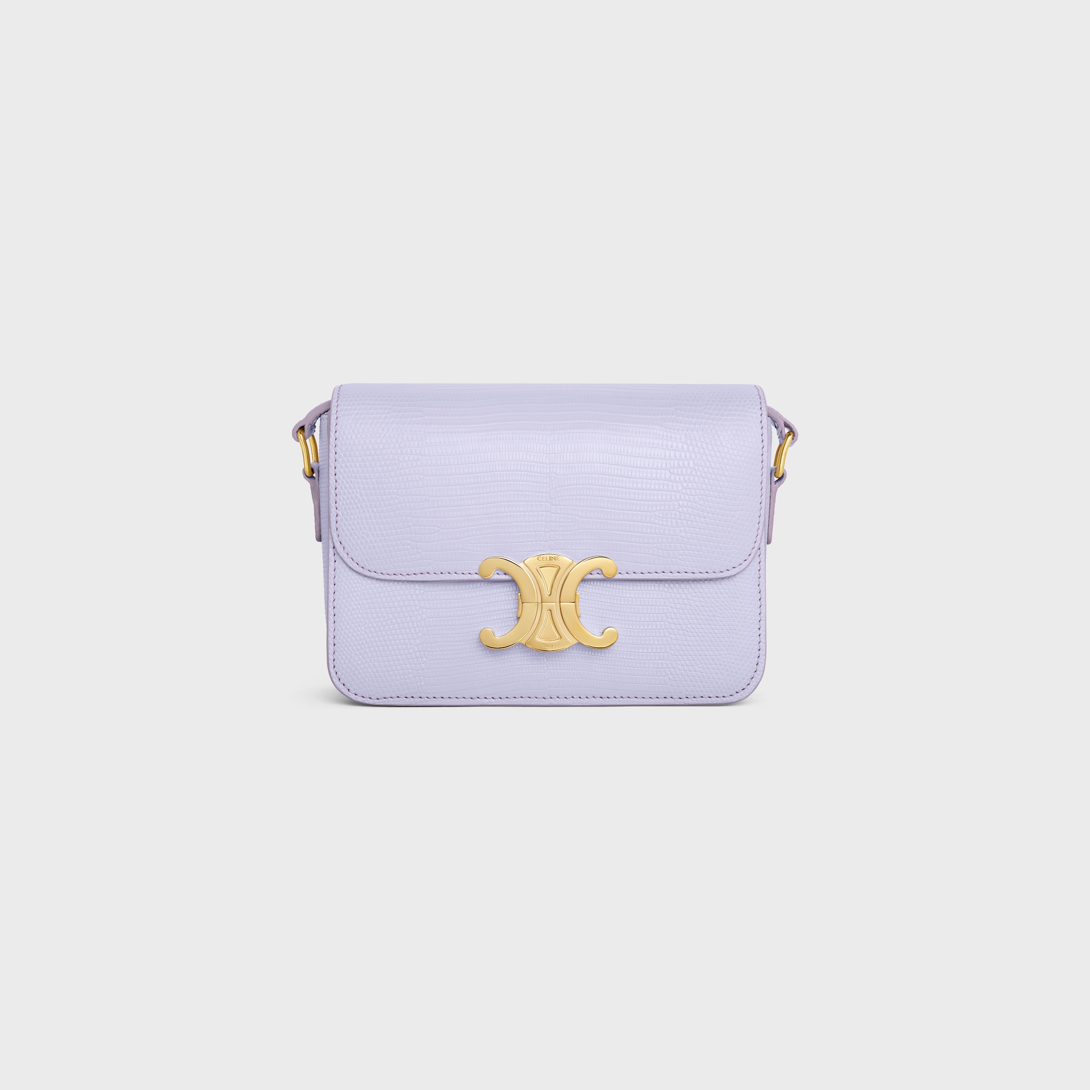 Teen Triomphe Bag in lizard - Light Lavender | CELINE