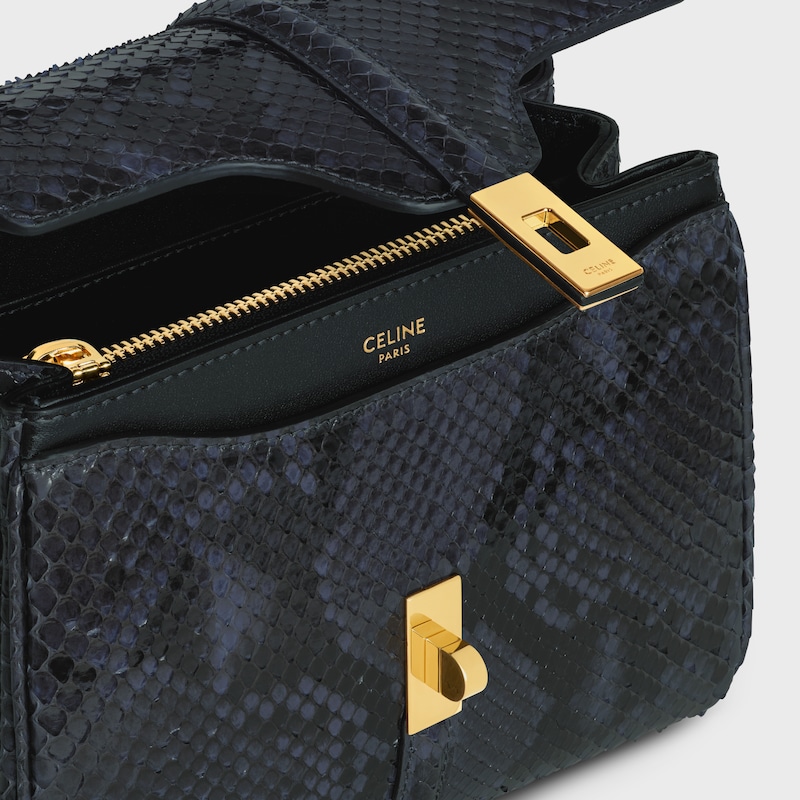 MINI 16 IN Python - DARK ANTHRACITE - TOP-HANDLE BAGS - 1 | CELINE
