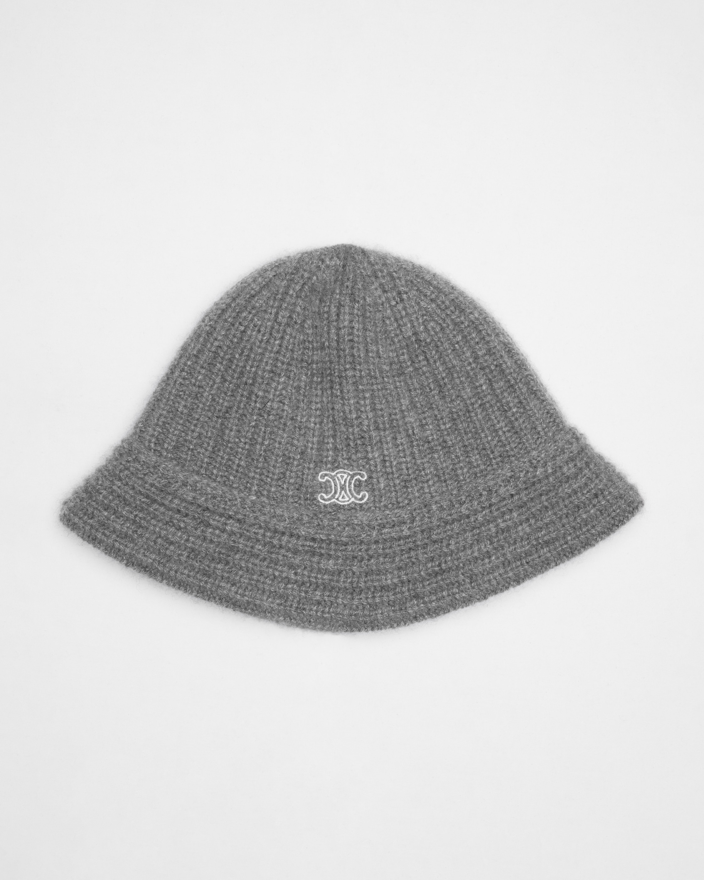 cloche beanie IN RIBBED CASHMERE - GREY | CELINE