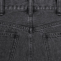 Jolene Jeans aus Baumwolldenim - CHARCOAL + GEPRÄGTES BLATTGOLD -  - 2 | CELINE