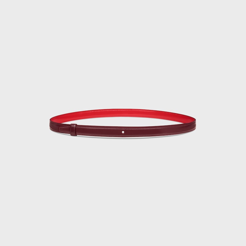Lanière de ceinture réversible 18MM TAURILLON - SYRAH / ULTRA ROUGE -  - 1 | CELINE