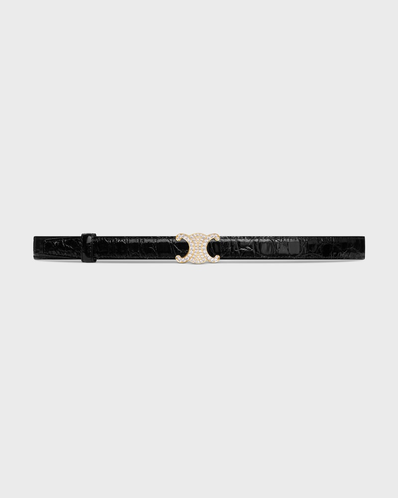 Reversible Strap 18MM IN TAURILLON LEATHER AND CROCODILE EMBOSSED CALFSKIN -  -  - 1 | CELINE