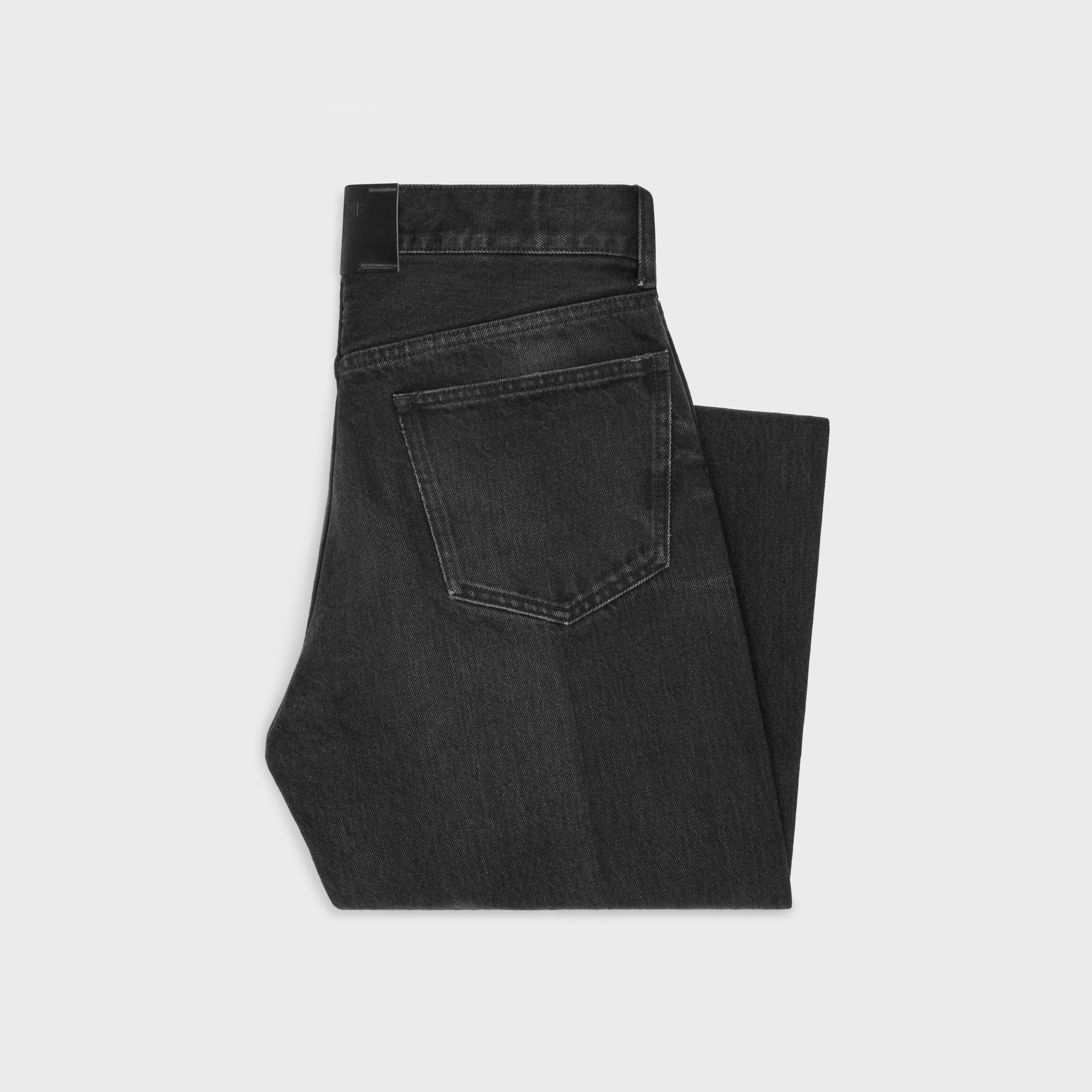 BOYFRIEND JEANS 001 IN COTTON DENIM - NEW MAX BLACK WASH + PATCH