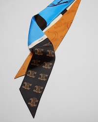 PATCHED C CALÈCHE LAVALLIERE, 110 - VANILLA/BLUE/BROWN -  - 2 | CELINE