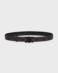 Reversible Strap 25MM IN Taurillon Leather and Triomphe Canvas -  -  - 1 | CELINE