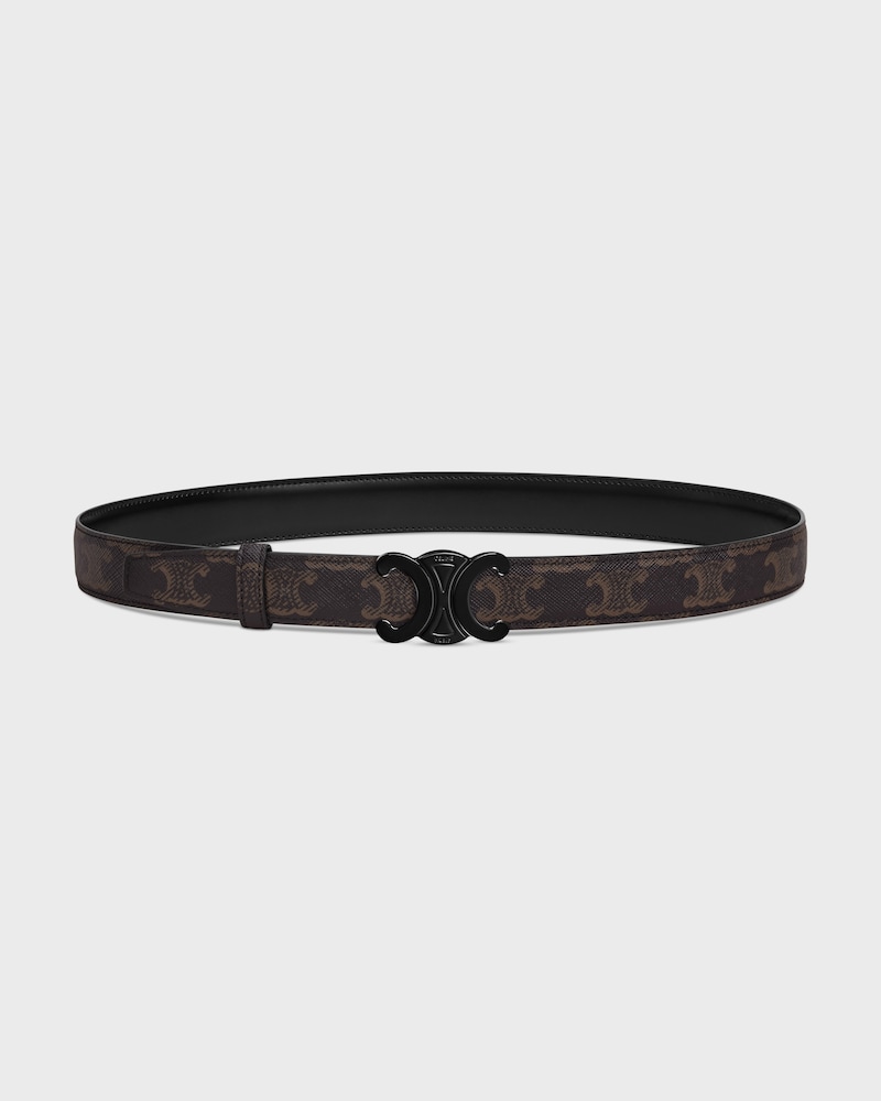 Wendbarer Riemen 25 mm AUS Taurillonleder und Triomphe Canvas -  -  - 1 | CELINE