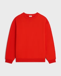 sweatshirt IN cotton fleece - Red cyclist/ bleu denim -  - 1 | CELINE