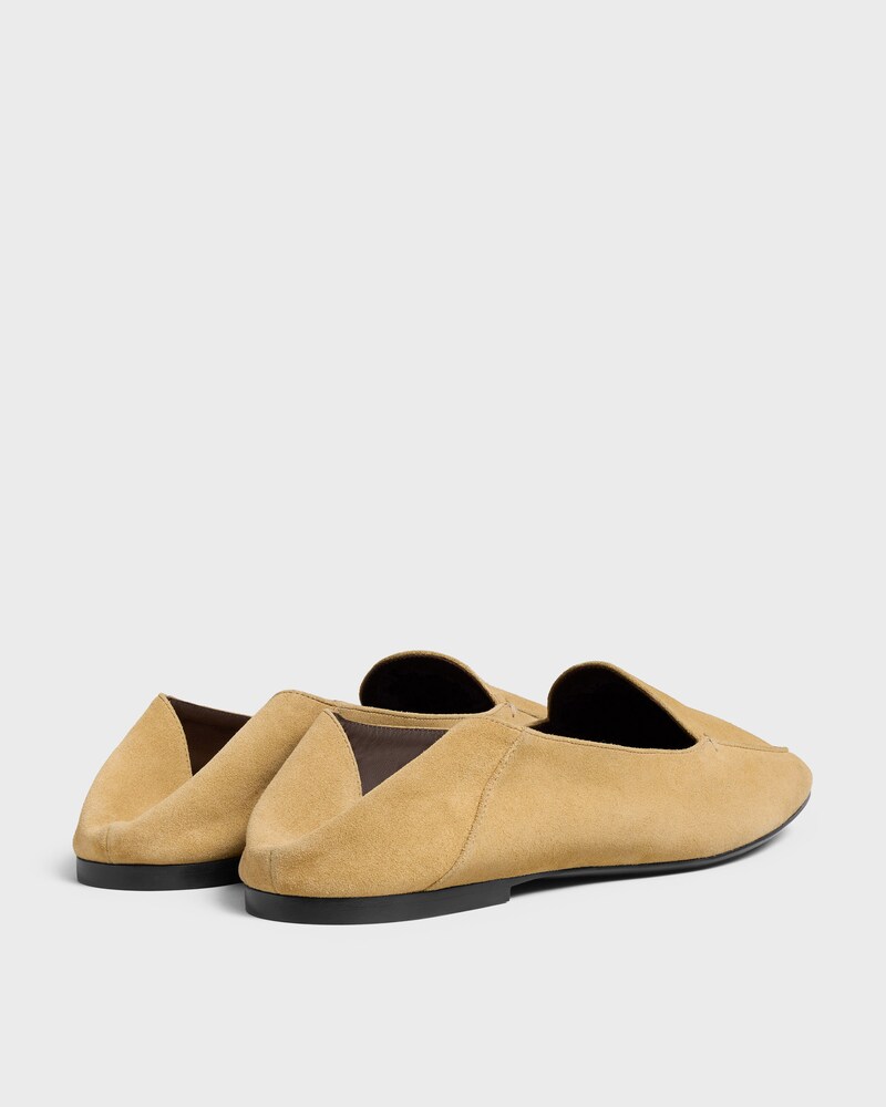 AURA LOAFER IN SUEDE CALFSKIN - STONE BEIGE -  - 1 | CELINE
