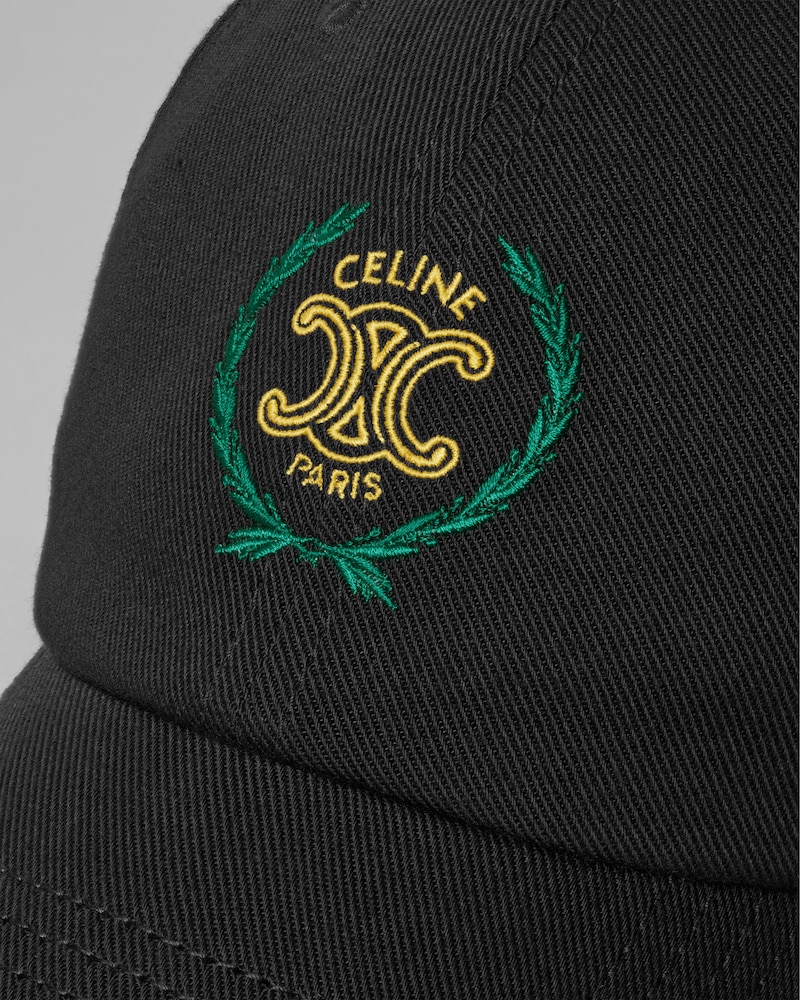 richelieu cap IN light cotton twill - BLACK -  - 1 | CELINE