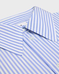 chemise cropped popeline de coton rayé - CRAIE/BLEU CIEL -  - 2 | CELINE