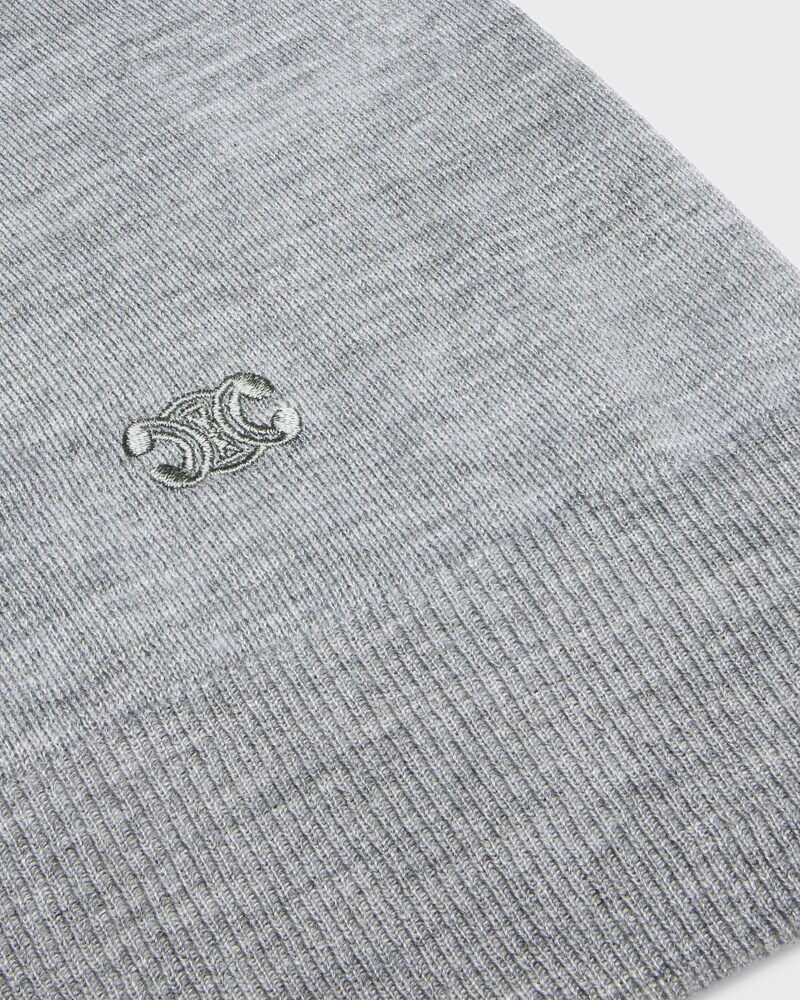 JERSEY CON CUELLO REDONDO DE CACHEMIRA FINA - GRIS -  - 1 | CELINE